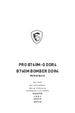 MSI PRO B760M BOMBER DDR4 User Manual preview