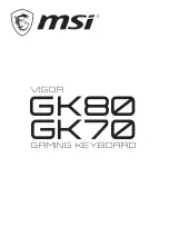 Preview for 1 page of MSI VIGOR GK70 Manual