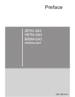 Preview for 1 page of MSI Z87M-G43 Series User Manual