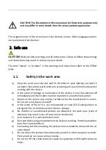 Preview for 18 page of MSW Motor Technics MSW-ASG-01 User Manual