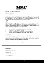 Preview for 21 page of MSW 6278 User Manual