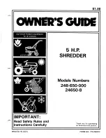 Preview for 1 page of MTD 24650-8 Owner'S Manual