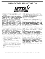 Preview for 20 page of MTD 3AA Operator'S Manual