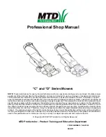 Preview for 1 page of MTD C series Shop Manual