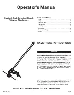 Preview for 1 page of MTD Straight-Shaft Extended-Reach Trimmer Attachment Operator'S Manual