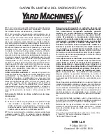 Preview for 53 page of MTD YARD MACHINES 599 Operator'S Manual