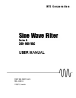 Preview for 1 page of MTE Sine Wave Filter User Manual