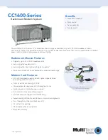 Multitech CC1600-11L Specifications preview