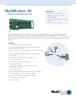 Multitech Multiport Analog Modem Card MultiModem ISI Specification Sheet preview