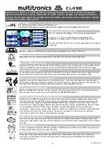 multitronics CL-950E Manual preview