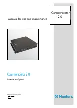 Munters Communicator 2.0 Manual For Use And Maintenance preview