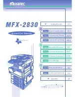 Muratec MFX-2830 Operation Manual preview