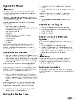 Preview for 3 page of Murray 21P550HW Setup Instructions