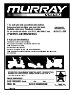 Murray 405000x8B Instruction Book preview