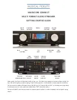 Musical Fidelity M6 ENCORE Getting Started Manual preview