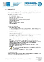 Preview for 22 page of Mussel HPD 400 P 180 Operating Instructions Manual