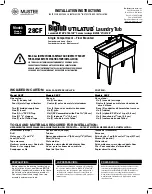 Mustee BIGTUB UTILATUB 28CF Installation Instructions preview