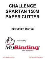 MyBinding Challenge Spartan 150M Instruction Manual preview