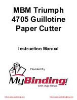 Preview for 1 page of MyBinding mbm triumph 4705 guillotine Instruction Manual