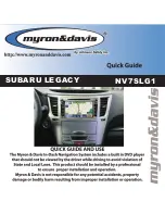 Myron&davis SUBARU LEGACY NV7SLG1 Quick Manual preview