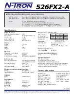 Preview for 2 page of N-Tron 526FX2-A Specification Sheet