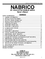 Preview for 3 page of Nabrico DF-1 Series Owner'S Manual