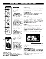 Preview for 5 page of Nady Audio PA 4180 Owner'S Manual