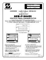 Preview for 1 page of NAPCO Gemini GEM-P1664EX Programming Instructions Manual