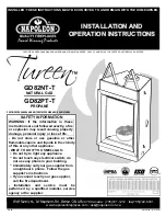 Napoleon Tureen GD82NT-T Installation And Operation Instructions Manual preview