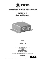 Nat RM01-001 Installation And Operation Manual preview