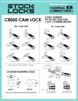 Preview for 1 page of National Cabinet Lock C8060 Dimensional Drawing