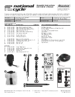 National Cycle Quantum hardcoated N30214-WK Assembly Instructions And Owner'S Manual preview