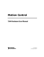 National Instruments Motion Control 7344 User Manual preview