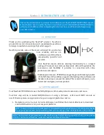 Preview for 5 page of NDI NewTek NDIHXPTZ4K Operating Instructions Manual