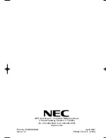 Preview for 134 page of NEC 900i Installation And User Manual