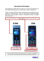 Preview for 2 page of NEC G566 Basic User'S Manual