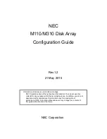 NEC M310 Configuration Manual preview