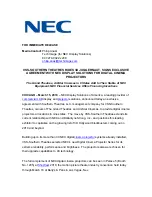 Preview for 1 page of NEC NC1200C Manual