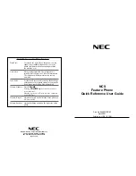 NEC NCS Quick Reference User Manual preview