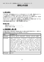 Preview for 73 page of NEC NP02LM1 Important Information Manual