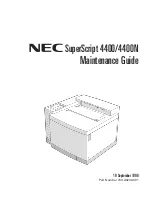 NEC Super Script 4400 Maintenance Manual preview