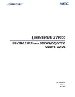 NEC UNIVERGE DT830G(DG) User Manual preview