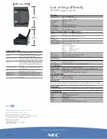 Preview for 2 page of NEC WT610E Specifications