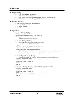 Preview for 128 page of NEC XN120 Vision Feature Manual