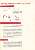 Preview for 7 page of Necchi Elna Miracle Knitter automatic Instructions Manual