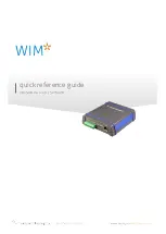 Nedap WIM Quick Reference Manual preview