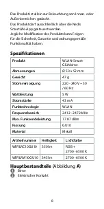 Preview for 8 page of nedis WIFILRC10GU10 Manual