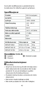 Preview for 40 page of nedis WIFILRF10A60 Quick Start Manual