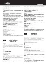 Preview for 4 page of NEO TOOLS 97-511 Instruction Manual