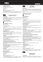 Preview for 6 page of NEO TOOLS 97-511 Instruction Manual